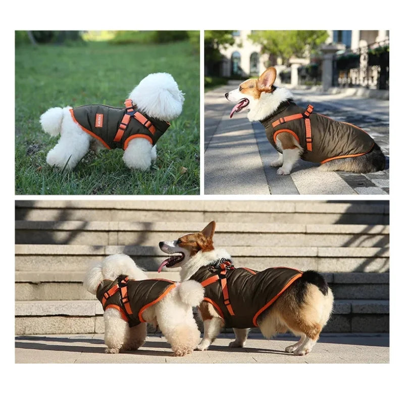 Woolo Dog Coats Winter Harness Warm,